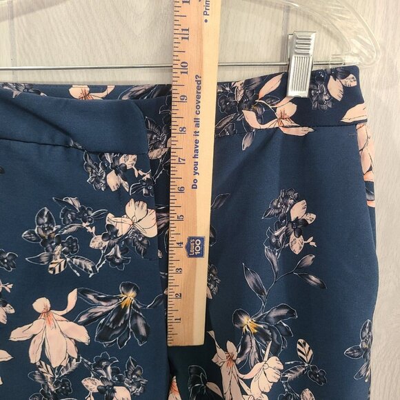 Cynthia Rowley Floral Pants Blue Style D2604 pull on - Picture 10 of 10